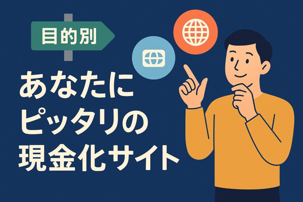 目的別で選ぶ最適な現金化サイト紹介画像
