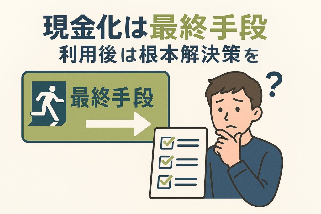 現金化後に考える根本的な解決策を示す画像