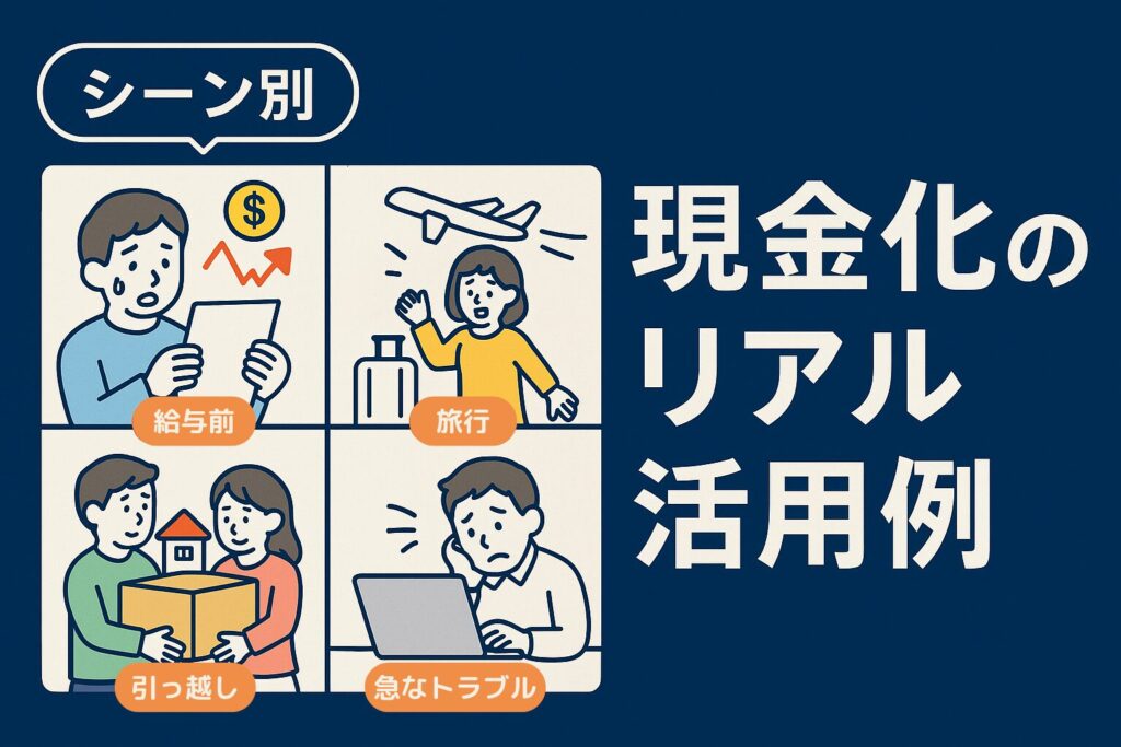シーン別に見る現金化の具体的な活用例